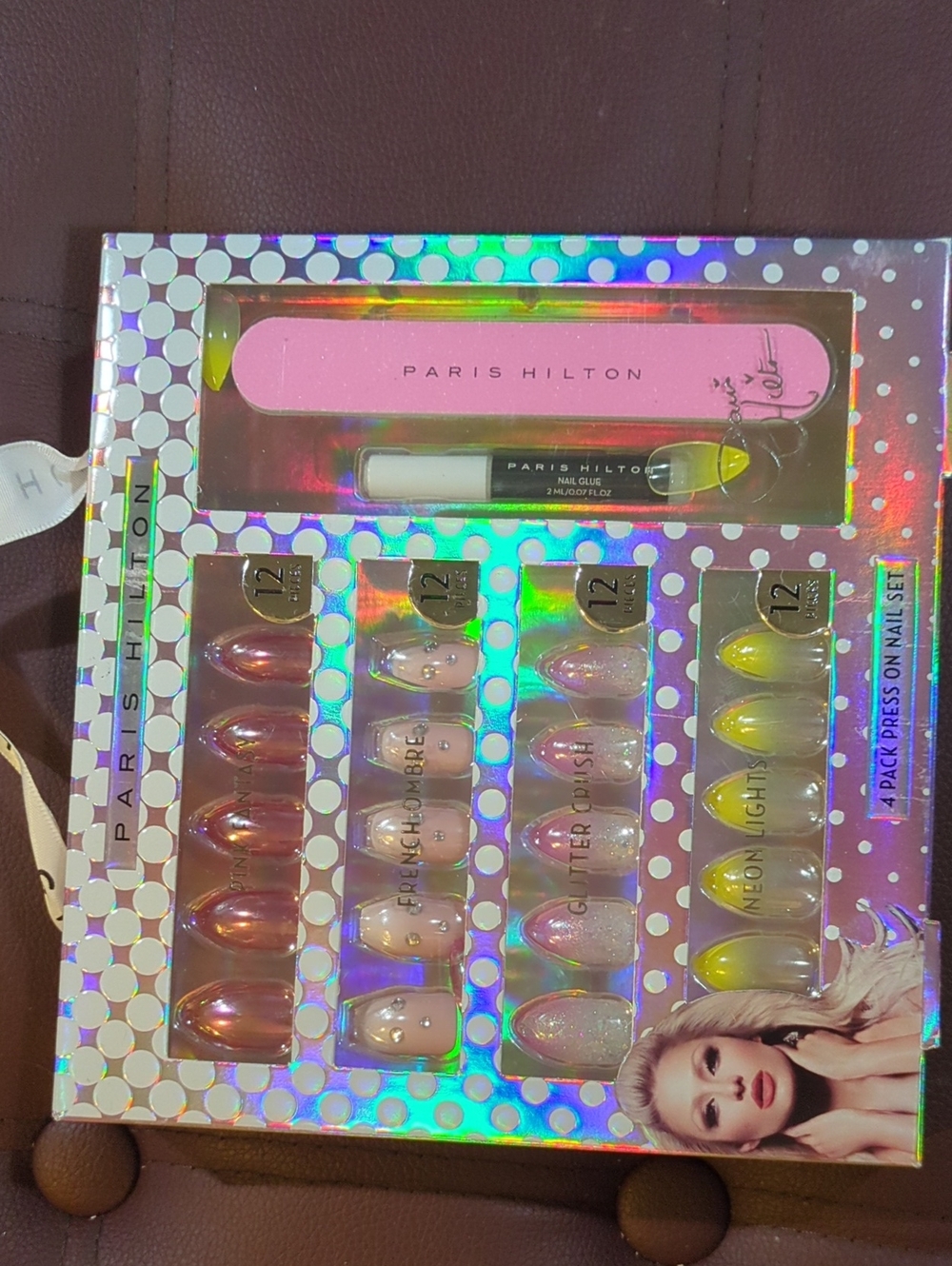 Paris Hilton Multi-Pack Press-On Nails - Pink, Nude, Yellow